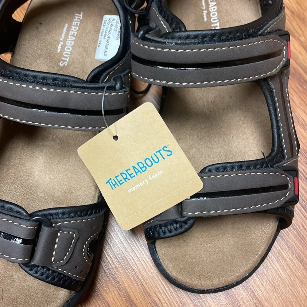 TheraBout Kids' Black and Brown Sandals